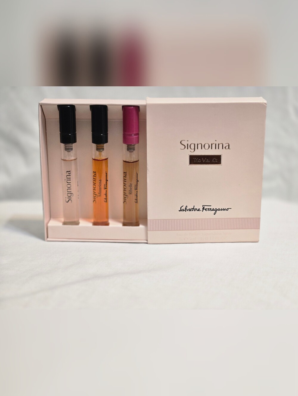 Salvatore Ferragamo”Signorina Trio Vial Kit”-Set of 3-TRAVEL SIZE-5ml NEW
